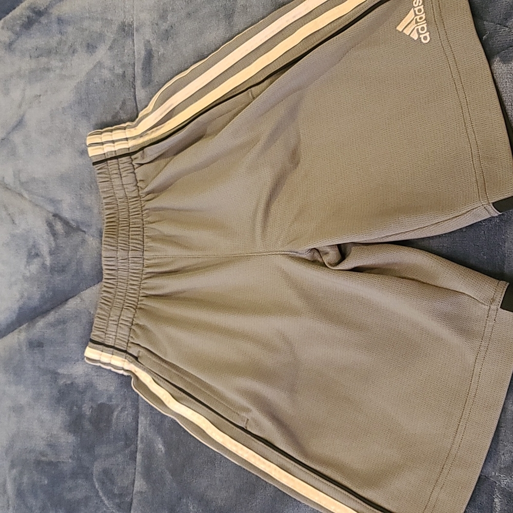Adidas YM gray athletic shorts